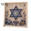 Hanukkah Decoration Craft DIY Pearl Art Kit, 3D Mosaic Bead Set, Creative Desktop Display Ritual Activity Making Kit for Traditional Holiday