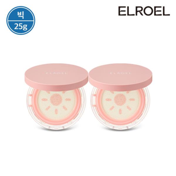 ELROEL Pink Tone-Up Big Sun Cushion 2 pcs