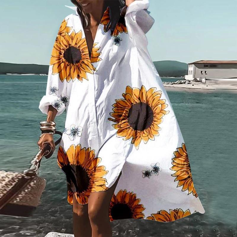 DICFY Women's Fashion Spring Autumn Long Sleeve Casual Dresses