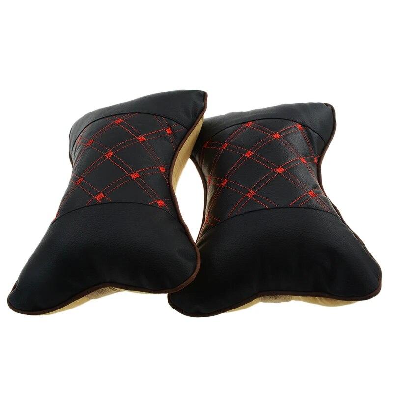 Кожаная подушка для автокресла, дышащая подушка для головы, шеи, защитная подушка, подушка для подголовника, подушка для подголовника