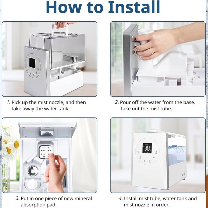 30 шт. Сменные фильтрующие подушечки для увлажнителя воздуха, минеральные абсорбирующие подушечки для моделей LV600S LV600HH, аксессуары для дома и офиса