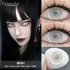FUNSACHY 2PCS Red Cosplay Contact Lenses Yearly Use Soft Anime Eyes Beauty Lenses for Halloween Party Eyes Makeup Fast Shipping