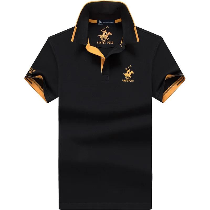 TrendHub Мужская рубашка поло размера плюс 5XL с вышивкой