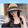 Fashionable Sunshade Hat With Wide Brim And Straw Weaving For Casual Summer Use