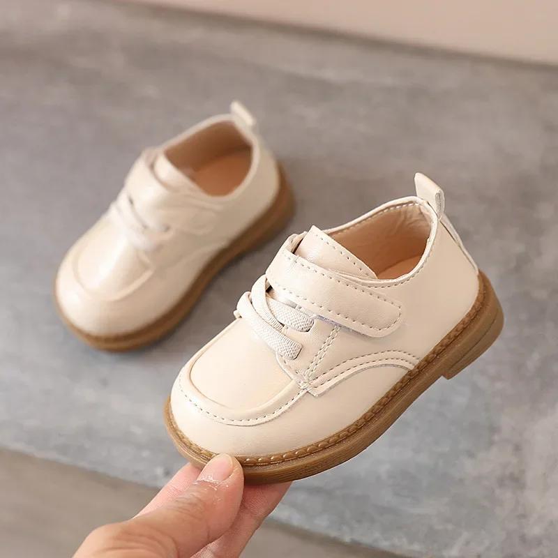 New 2024 Baby Shoes Toddler Boys Girls Soft Bottom Leather Walkers Non-slip Shoes for Kids Comfortable Infant Sneakers