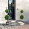 VEVOR Artificial Boxwood Topiary Tree, 36 inch Tall (2 Pieces), Double Ball Faux Topiary Trees