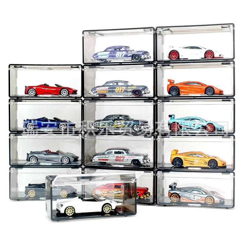 Hot Wheels Прозрачный штабелируемый пылезащитный дисплей-бокс для детских моделей легкосплавных автомобилей