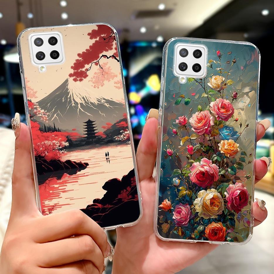 Чехол для Samsung Galaxy A22 4G Цветы Расписной Чехол Мягкий Тонкий Чехол для Телефона Для Samsung A22 A 22 Galaxy A42 5G Чехлы Сумки