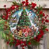 Wooden Christmas Sign with Hot Cocoa Theme - Navidad Round Sign for Front Door Wall Hanging Decor - Ideal Christmas Ornament