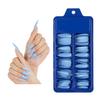 Manicure Nail Tips False 100 Pcs Matte Solid Colour Long Stiletto Simple Full Cover Nails Art