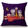Милое Животное Счастливая Игра Мультяшная Наволочка Пастельный Жираф Кошка Слон Медведь Детская Комната Диван Декоративная Наволочка для Подушки