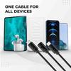Неломающийся USB-кабель для быстрой зарядки 3-в-1 с разъемами Type C, Lightning, Micro USB B094JNXNPV