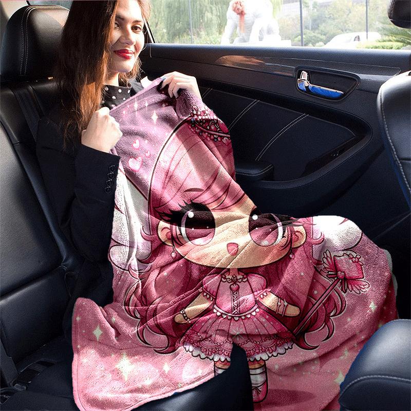1pc Ballet Printing Lightweight Flannel Blanket, Comfortable and Warm Blanket, for Camping Sofa Bed and Couch Office, Gift