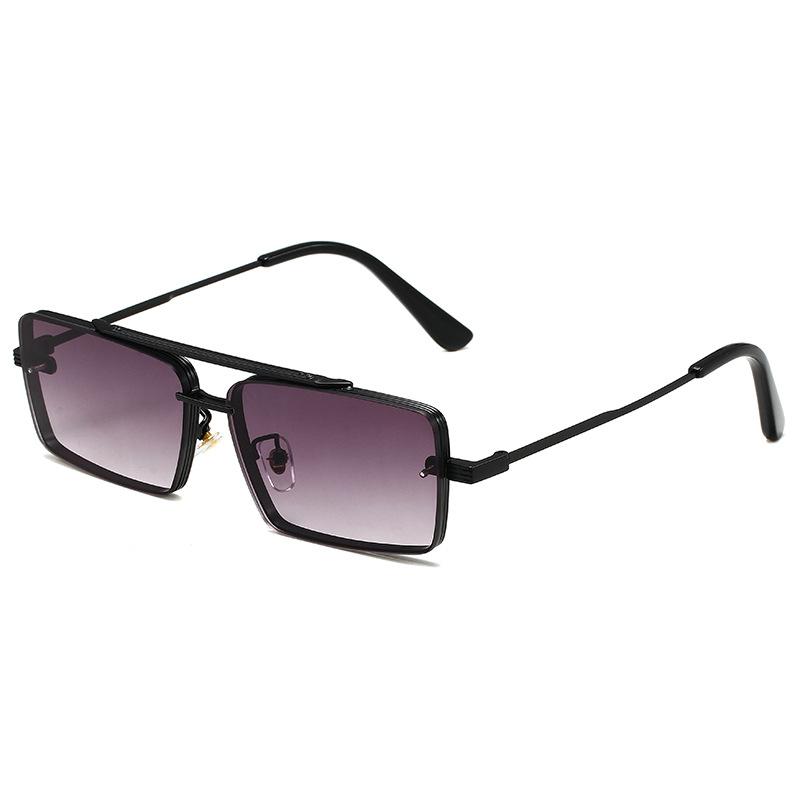New European and American trends personalized small frame sunglasses metal square men's fashion high-end sunglasses women's glasses