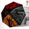 1pc Game of Thrones Map Automatic Folding Personality Personality Cute Umbrella, Portable Collapsible Design, 8-Rib Iron Frame, All-Season Casual Outd