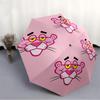1pc Pink Panther Pattern Automatic Umbrella 8-Rib Portable Folding Black Iron Frame for Outdoor, Beach, Travel a0905176