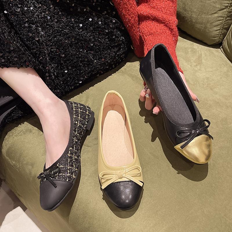 Fashion Butterfly-knot Women Loafer Shoes Fashion Shallow Slip On Ladies Comfort Soft Sole Flats 2024 Spring Women's Comfort Shoes