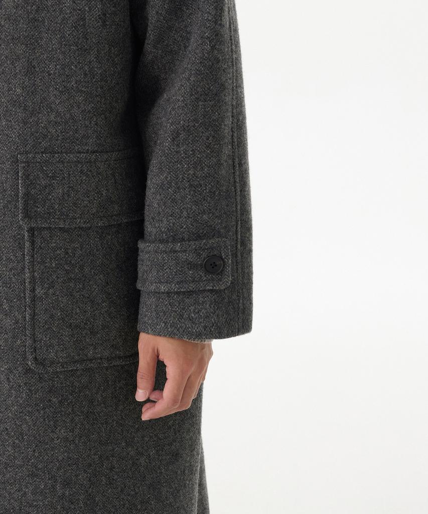 Musinsa Standard Shetland Wool Oversized Balmacaan Coat [Grey]