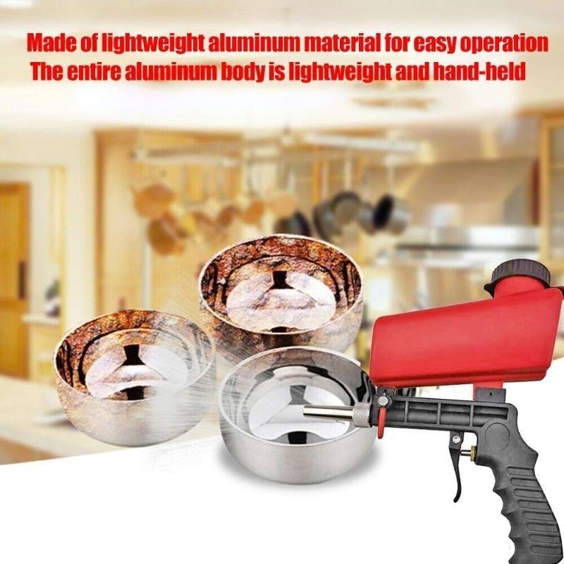 Портативный гравитационный пескоструйный пистолет 90 фунтов на квадратный дюйм, алюминиевый пневматический пескоструйный пистолет, пистолет-распылитель для удаления песка, пескоструйная машина