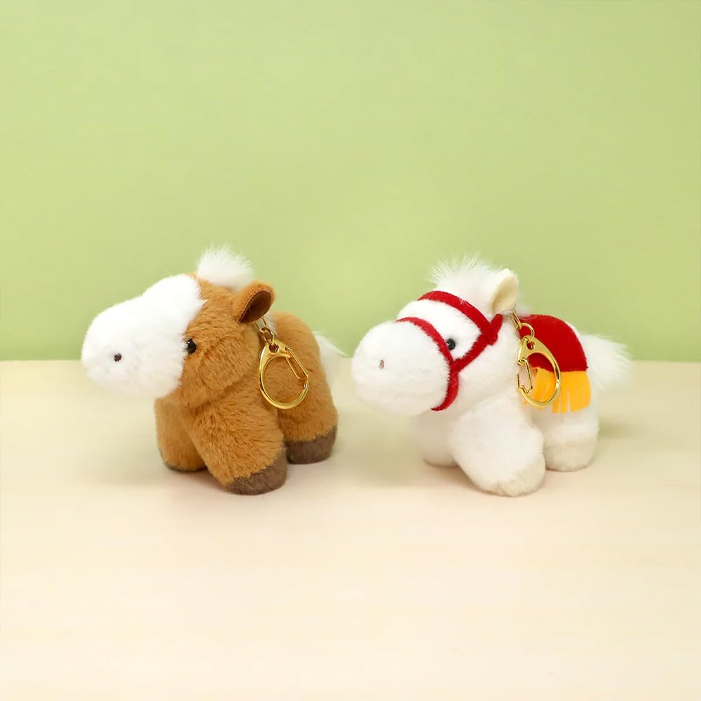 Naito Design Institute Zodiac Pocha Horse Year of the New Reiwa 8 Keychain, Brown, 2026, Horse, Year,