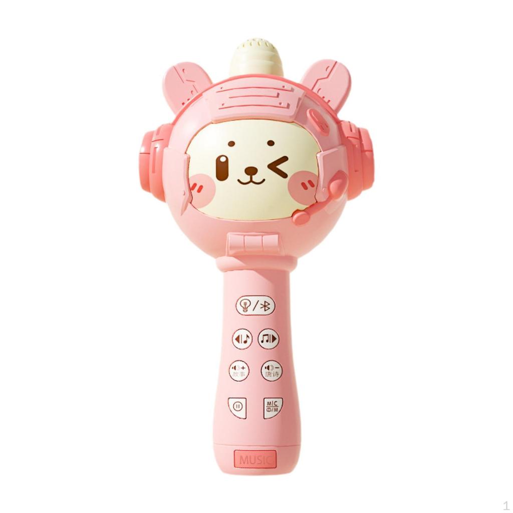 Танцующий светодиодный микрофон, динамик, детская машинка, игрушечный диктофон, зарядка, пение для взрослых от 3 лет