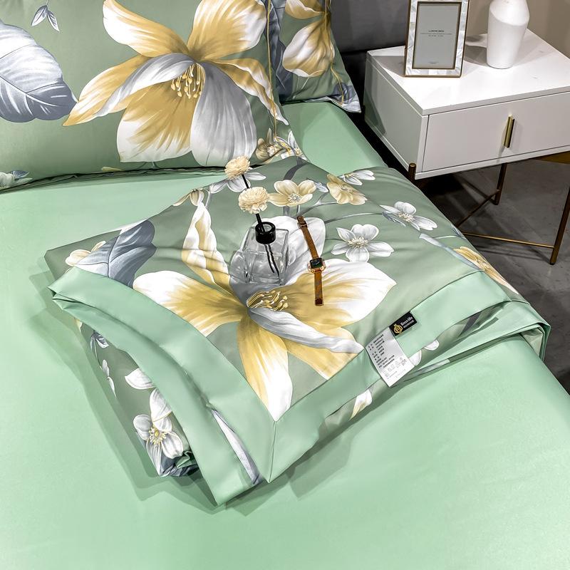 Летнее постельное белье из стираного ледяного шелка, полиэстеровое домашнее атласное летнее одеяло с кондиционером, одеяло, текстильное постельное белье