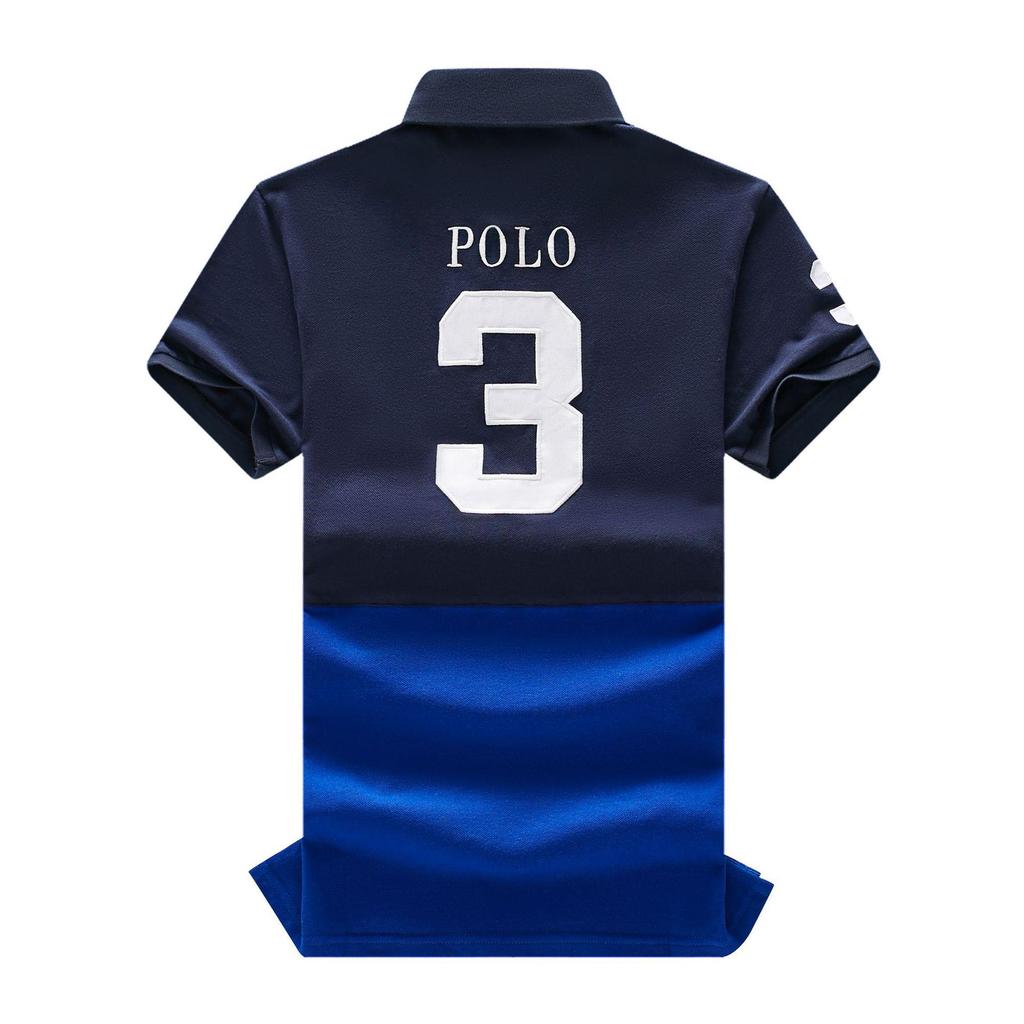 Европейский и американский мужской короткий рукав поло - Британский стиль, спортивный повседневный, хлопок, вышивка, больших размеров