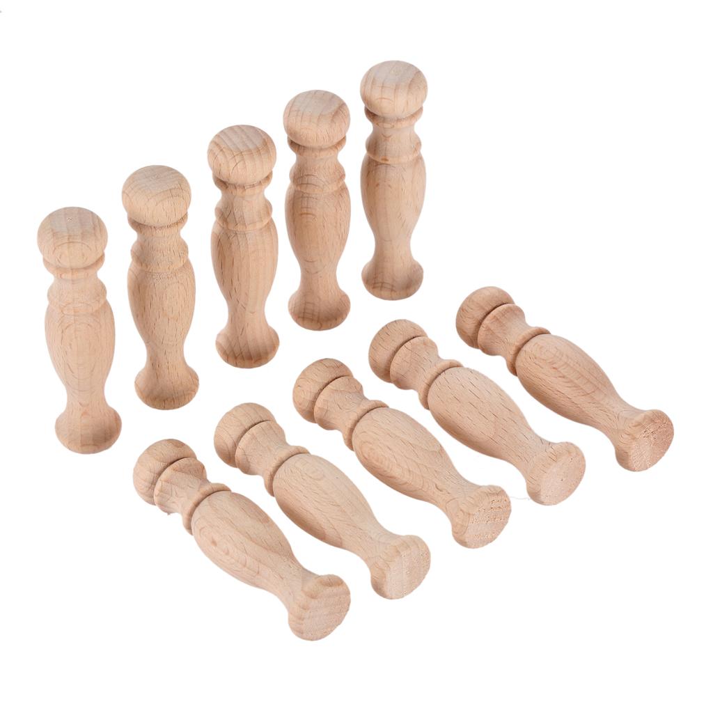 10 шт. Неокрашенные Необработанные Деревянные Поделки Колонна Моста Коридора Деревянный Забор Бусины Токарная Обработка Маленькая Аппликация Винтажный Декор Дома Свадьбы