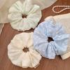 Пасторальная маленькая цветочная синяя резинка для волос в виде толстой кишки женская весна 2025 французский низкий хвост большие аксессуары для волос повязка на голову