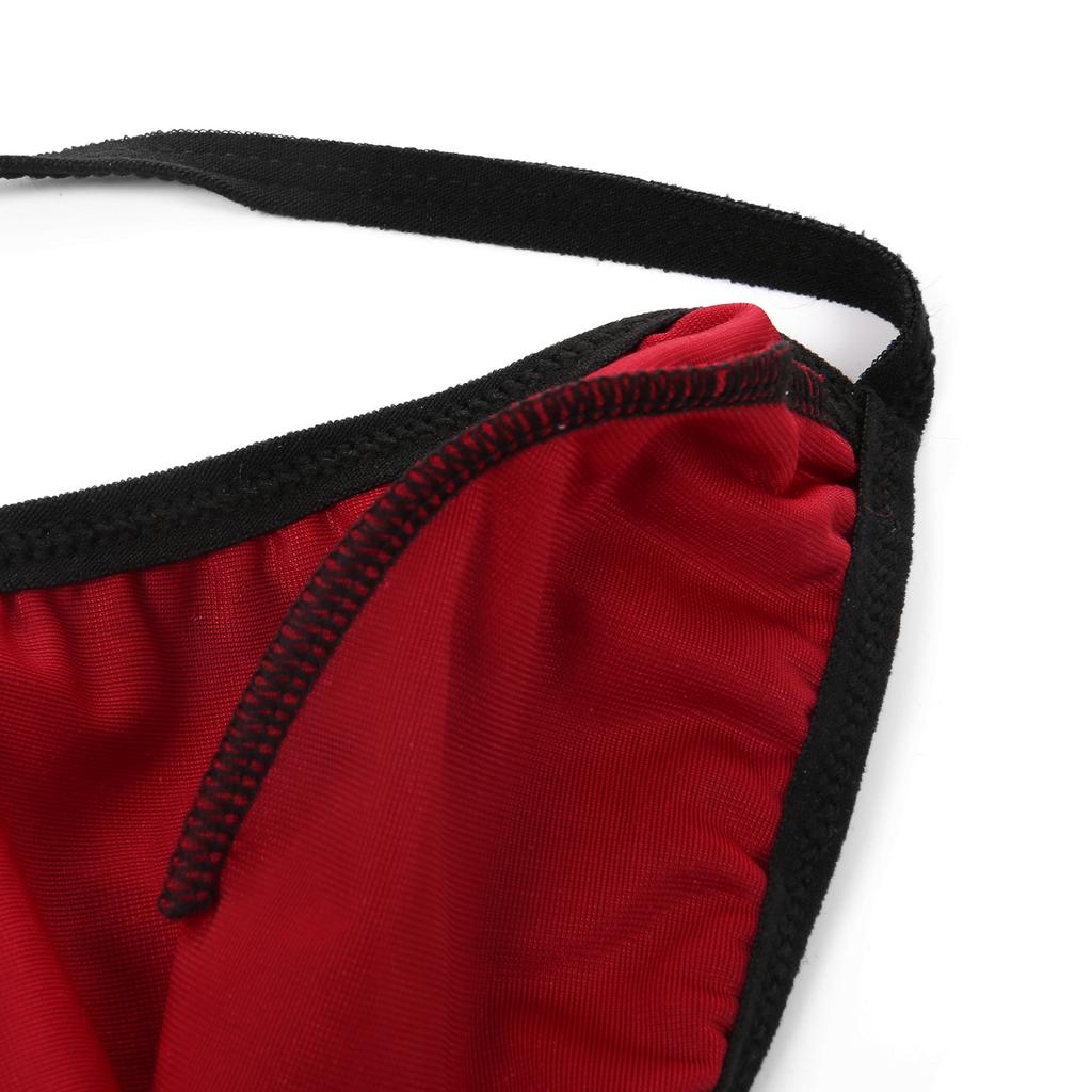 Мужской купальник бикини из 2 предметов, сексуальный бюстгальтер, стринги, рождественский бархатный кружевной костюм, одежда для выступлений гей-исполнителя, эротическое нижнее белье