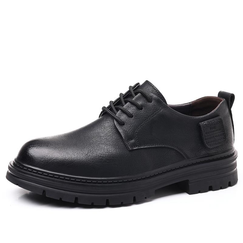 Мужская обувь в британском стиле, низкие ботинки Мартин, мужская ретро-рабочая обувь на мягкой подошве, повседневная кожаная обувь, мужской тренд 2025