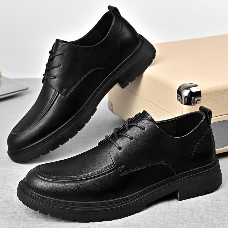 Повседневная обувь из натуральной кожи Elegantes Men Lace Up Oxford Shoes Outdoor Business Men's Dress Shoes Handmade Man Formal Flats