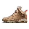Кроссовки унисекс Travis Scott x Air 6 Retro British цвета хаки Светло-коричневый с парусом Ярко-Малиновый DH0690-200