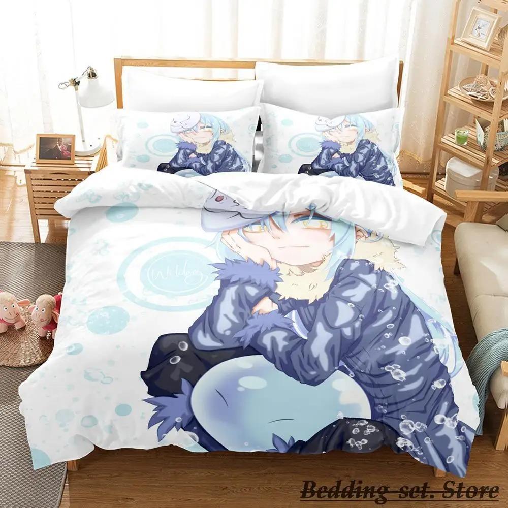 Rimuru Tempest Bedding Set Single Twin Full Queen King Size Bed Set Adult Kid Bedroom Duvetcover Sets Anime Parure De Lit Bed