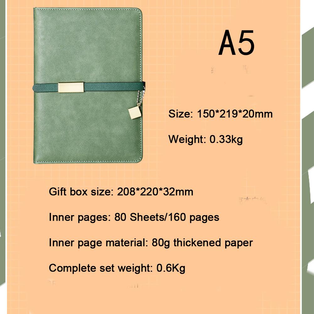 (Логотип можно выгравировать) Деловой блокнот А5 с пряжкой, студенческий блокнот, блокнот для записей встреч с подарочной коробкой, ежедневник, предметный блокнот