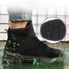 Men'S Work Shoes Indestructible Men Safety Shoes Outdoor Safety Boots Steel Toe Sneakers Anti-Puncture Work Shoes Work Boots Man
