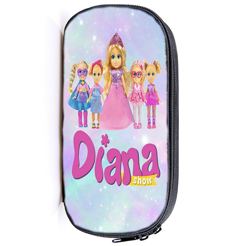 Детский пенал с изображением Дианы и Ромы для девочек, милый кавайный пенал для хранения карандашей, детская сумка для ручек, канцелярская коробка, школьные принадлежности для школьников