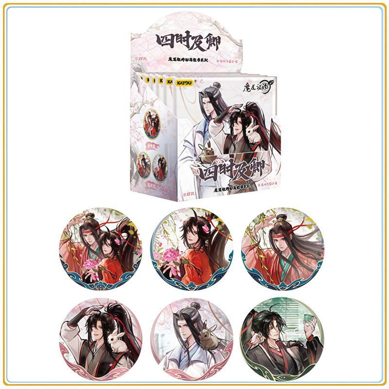 Genuine KAYOU Mo Dao Zu Shi Badge Four Seasons Series Blind Box Tin Pin Brooch Anime Peripherals Cute Collectible Gift For Fans