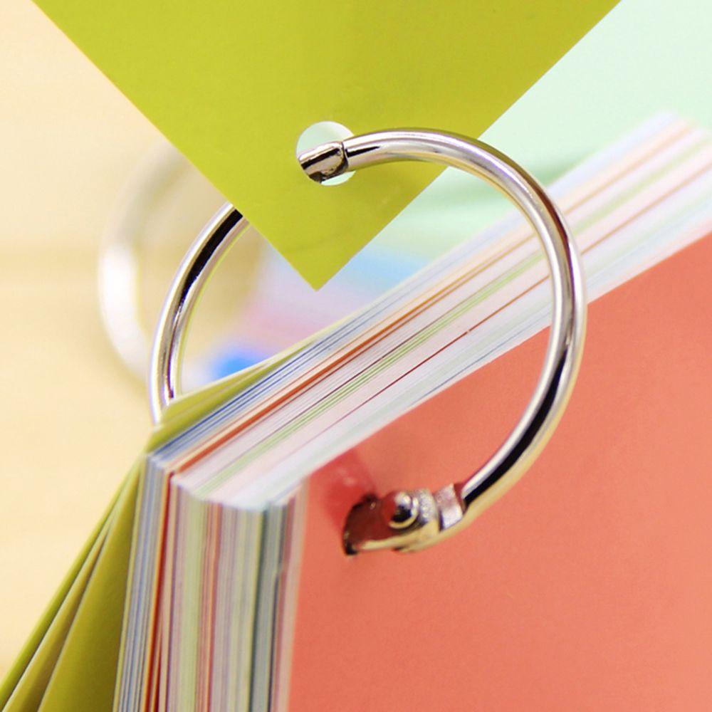 10pcs/lot Plated Album Metal Scrapbook Clips Loose Leaf Binder Keychain Circle Hinged Rings