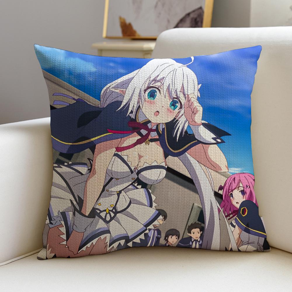 the Greatest Demon Lord Is Reborn as a Typical Nobody Cushion Cover linen pillowcase square removable and washable cushion