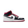 Кроссовки Air Jordan 1 Mid GS Gym Red Black Toe, средневысокие, ретро, DQ8423-106