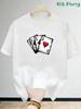 Summer Men T-Shirt Card Pattern 3D Print Trendy Poker Graphic Tee Oversized Daily Vintage Casual Loose Street Men's Clothing
