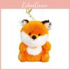 Cute Animal Fox Plush Doll Keychain With Polyester Filling Kids Pendant Backpack