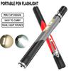 Portable Dual Light Source LED Flashlight Medical Penlight Flashlight USB Built-in Rechargeable Professional Emergency Torch