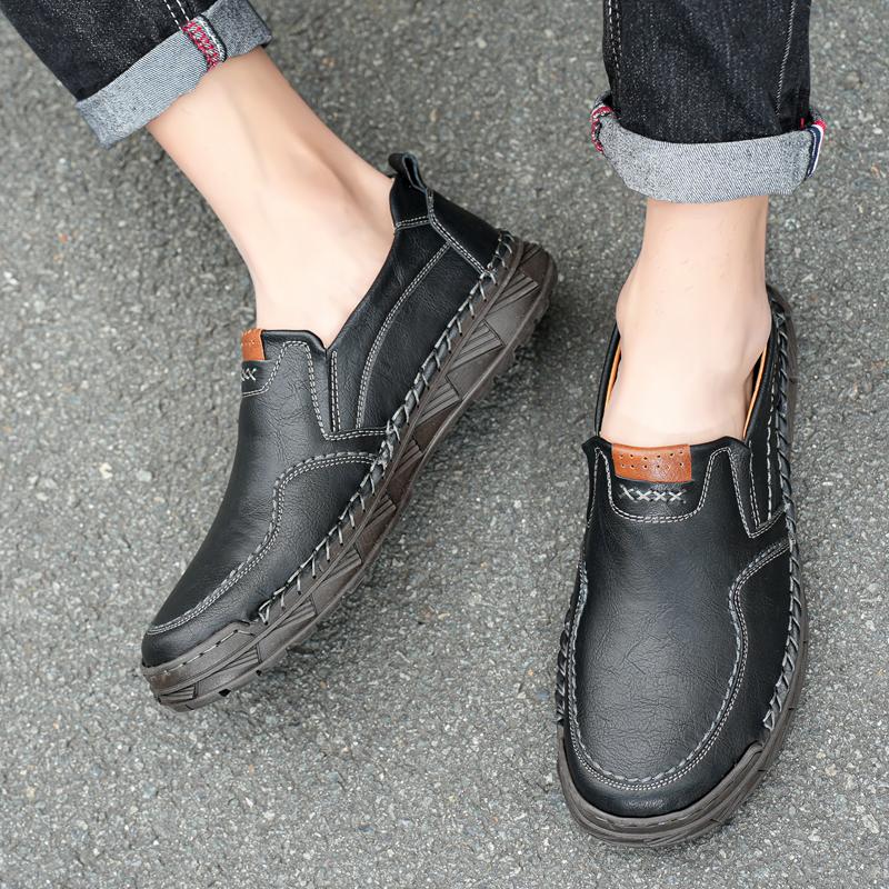 Мужские мокасины slip on модные легкие кожаные повседневные туфли 2024 новые весенние мужские кроссовки для прогулок на открытом воздухе мужские мягкие мокасины мужская обувь