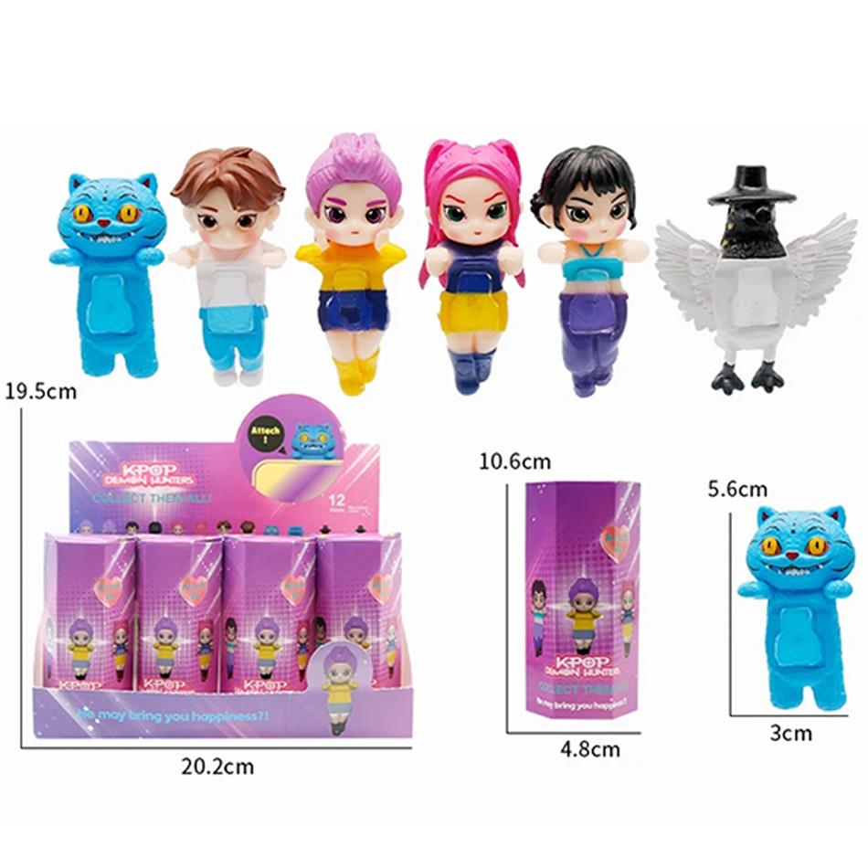 Demon Hunters Anime Figure Mini Toys Kpop Cute PVC Mystery Box Collectible Doll Model Desk Decoration Gifts