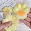 Poached Egg Cartoon Fidget Toy Cat Paw Pinch Decompression Toy Mini Cat Paw Squeeze Toy  Kid