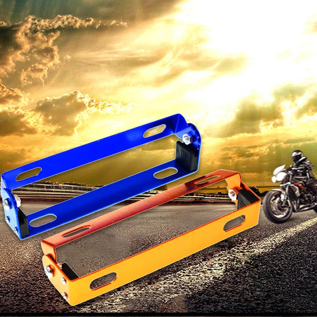 Кронштейн номерного знака мотоцикла ShuaWdk из нержавеющей стали, простая установка, универсальная подставка под номер, регулировка угла 180°, мопед, в комплекте с защитой