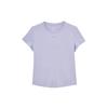 Nike Dri-Fit One Классический топ с коротким рукавом Модный логотип Женские топы Фиолетовый FN2799533