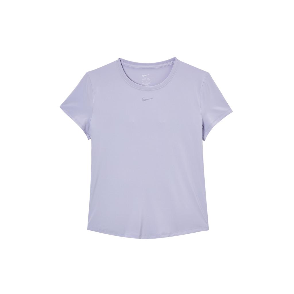 Nike Dri-Fit One Классический топ с коротким рукавом Модный логотип Женские топы Фиолетовый FN2799533